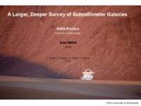 UMN Astro Colloquium (2009)